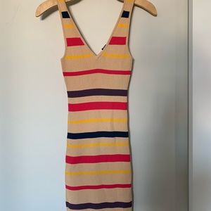 Striped ribbed dress